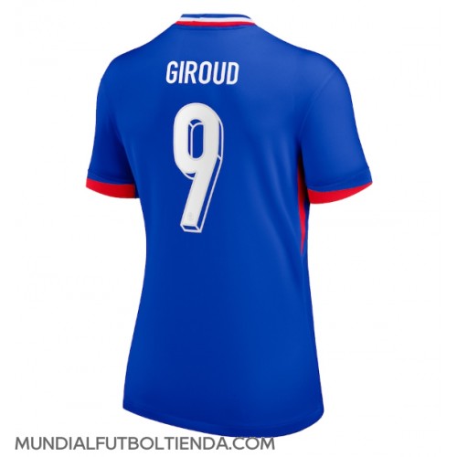 Camiseta Francia Olivier Giroud #9 Primera Equipación Replica Eurocopa 2024 para mujer mangas cortas